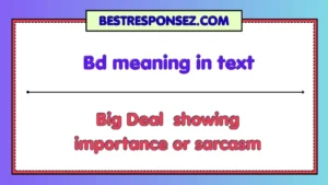 Bd meaning in text