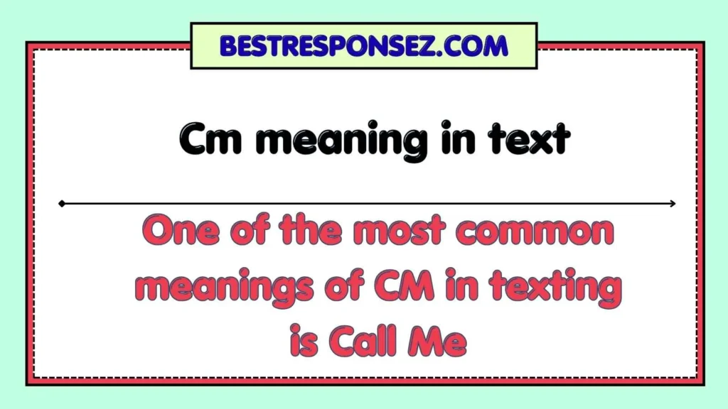 Cm meaning in text