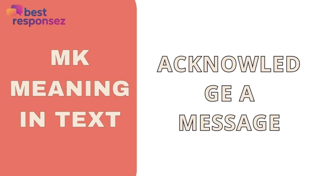 Mk meaning in text