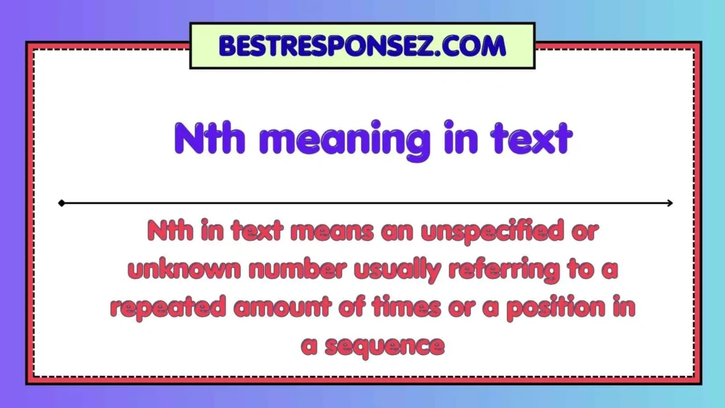 Nth meaning in text