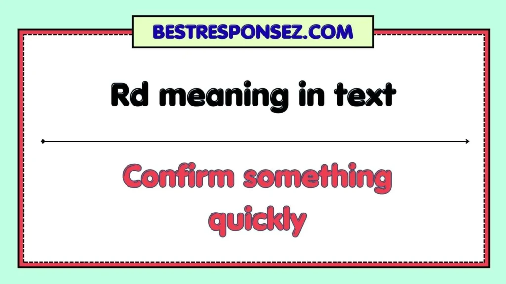 Rd meaning in text