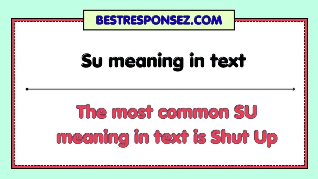 Su meaning in text