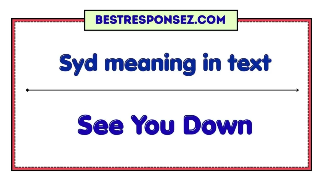 Syd meaning in text